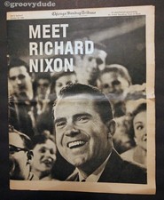 Richard Nixon October 1960 Chicago Tribune Illinois GOP Campaign News Tabloid