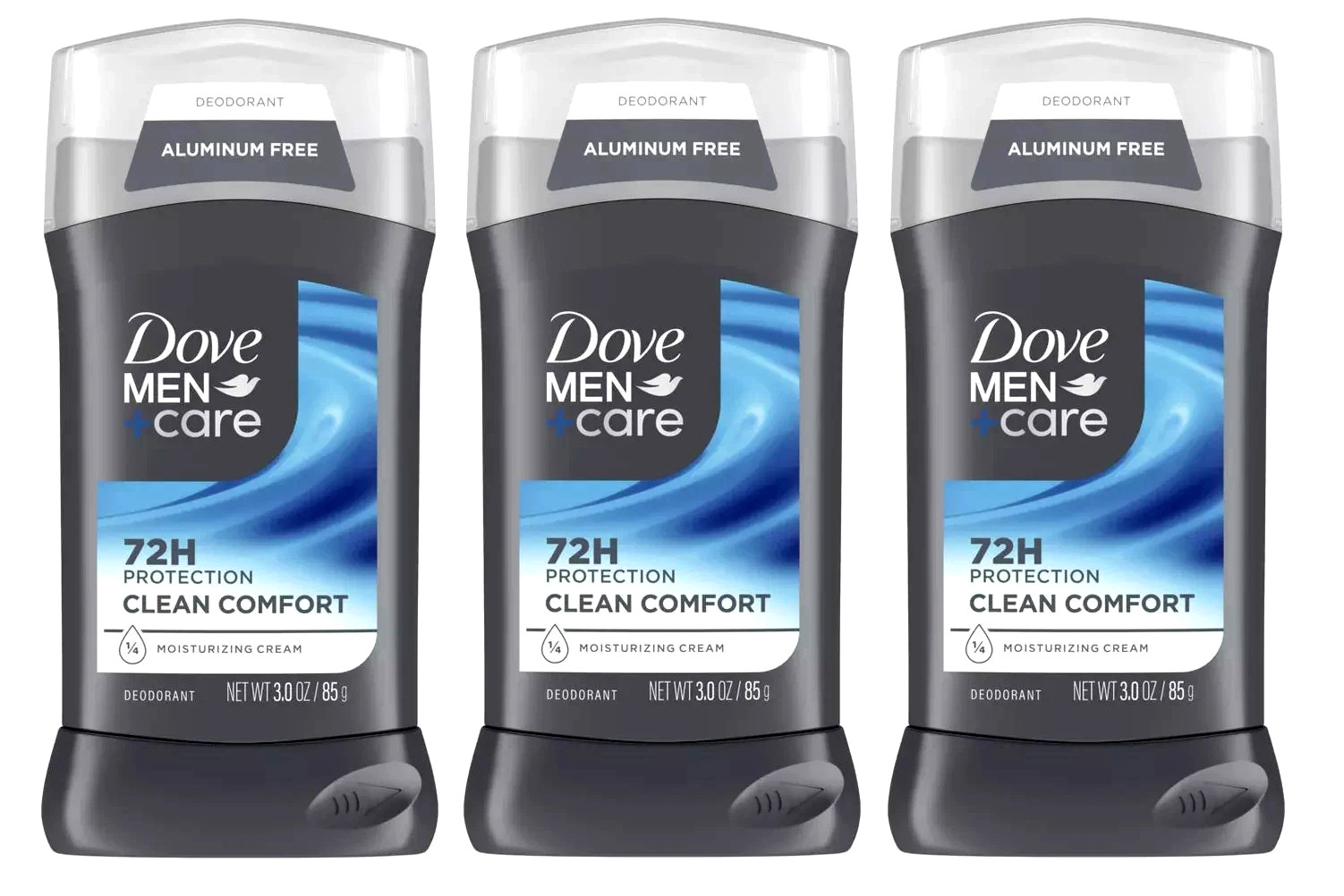 NEW Dove Men+Care Clean Comfort Antiperspirant Deodorant Stick 3oz (Pack of 3)