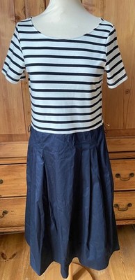 White Label dress ,  D 38 ,  MarineBlau + oberhalb gestreift , TOP /NEU -ungetra