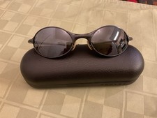 Vintage Oakley E-Wire Metal Sunglasses Black Black Iridium