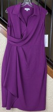 Calvin Klein Purple Side Ruched MIDI Dress Women’s 6