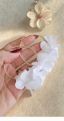   Ohrringe Creole Blume   Böhmischer Stil leicht Trendschmuck Damen