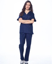Dagacci Medical Scrubs Uniform Unisex Scrub Set Incudes: Top and Pants Size 2XL
