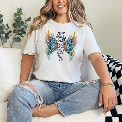 Your Wings Bereits existieren Damen Ring-Spun T-Shirt Engel Geschenk für Sie