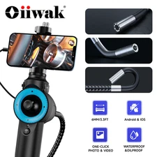 1M Articulating Borescope Endoscope Camera with 8LED Light Industrial Inspection