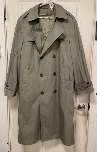 Military DSCP Valor Collection Mens Coat All-Weather Trench Coat Khaki Size 40 R - product listing photo