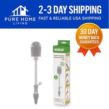 Versatile Silicone Cleaning Brush Kit for Bottles  Crevices - Food-Grade Safety
