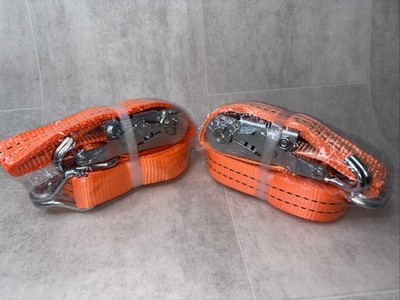 2er Pack Ratschengurte 6m Spanngurte Laderaumgurte 2 Stück mit Haken 2000kg