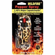 Wildfire 1.4% MC 1/2 Oz. Holster Pepper Spray Leopard Black/Orange