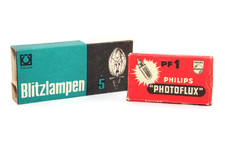 PHILIPS PHOTOFLUX PF1 + POLAM BLITZLAMPEN X1 Lampade Flash Vintage 10 + 2 Lampi