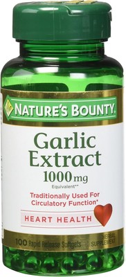 Nature's Bounty Garlic Extract 1000 mg,100 Count (Pack of 4)