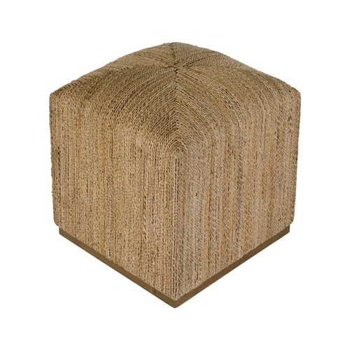 Butler Specialty Company Como 17 in. W Square Banana Leaf Accent Stool - Natural - Picture 6 of 8