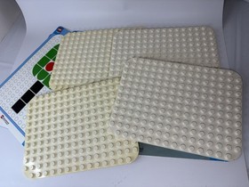 Vintage Lego DUPLO Dacta Square Mosaic Tiles 9546 Design Cards Parts Lot