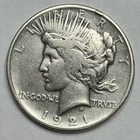 1921 $1 Peace Dollar High Relief 90% Silver Philadelphia US Coin - KEY DATE!
