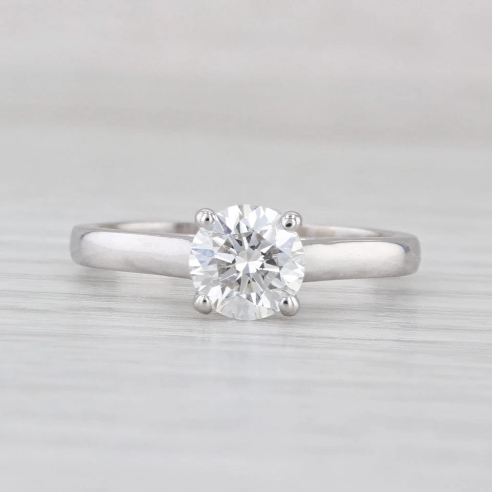 1.06ct Round Lab Grown Diamond Solitaire Engagement Ring 14k White Gold Sz 7 IGI - Image 2 of 4