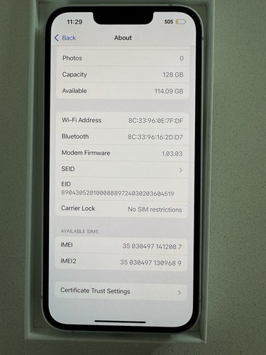 New Apple iPhone 16e - 128 GB - White (Unlocked) - Zdjęcie 4 z 5