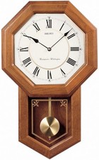 SEIKO Light Oak Traditional Schoolhouse Wall ...