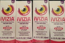 4 Ivizia Eye Drops 0.33 FL OZ Dry Eyes Lubricant 2028 Redness Allergies Allergy