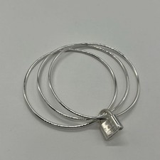TIFFANY  CO 1837 CADENA LOCK TRIPLE BANGLE 20CM 3-ROW SILVER SV925 CLASSIC