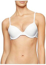Calvin Klein Lightly Lined Essence Full Coverage Underwire Tshirt Bra White 32A