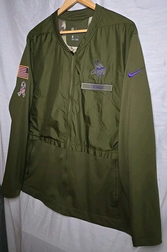 Minnesota Vikings Nike Salute Service Hybrid NFL Football Windbreaker Jacket 2XL - Picture 3 of 9