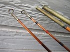 Vtg Fly Fishing Rod with Skeletal Cradle 4-piece 3 Section 9 ft Hexagonal Bamboo — photo 5