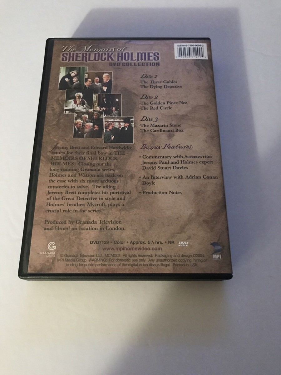 The Memoirs of Sherlock Holmes (DVD, 2004, 3-Disc Set) LIKE