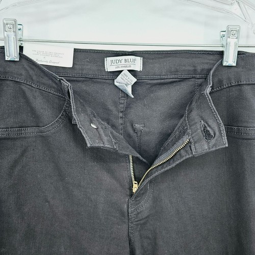 Judy Blue High Waist Super Flare Denim Jeans 7 28 Black 8396 Cotton Stretchy New - Picture 4 of 12