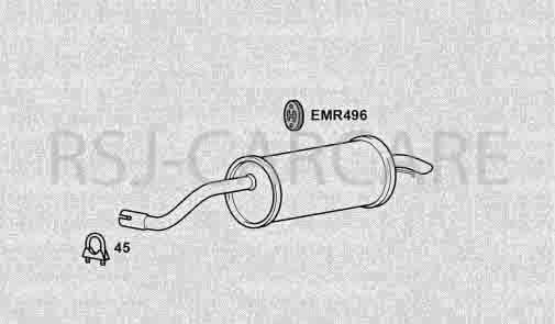 Klarius RN975T Exhaust Rear Box TWINGO 1.2 07-14