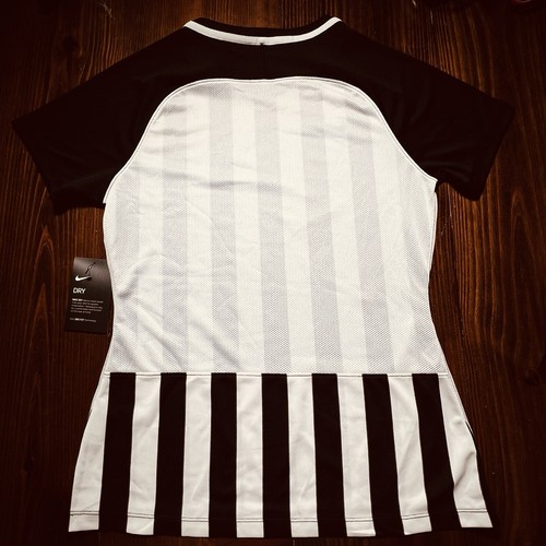 Maillot Nike femme moyen noir blanc rayé football division III - Photo 6/7