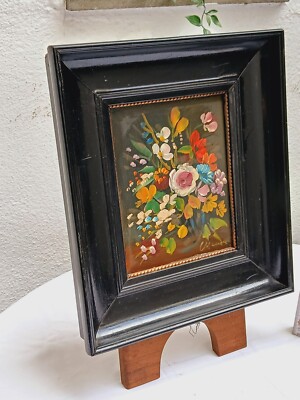 Ölbild Stillleben mit Blumen - signiert Lotte Meurer Koblenz - gerahmt -L593