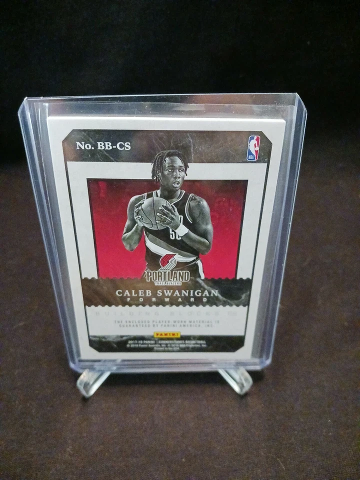 2017 Panini Cornerstones Caleb Swanigan Patch /10 Portland Trailblazers - Image 2 of 2