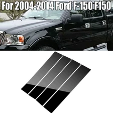 For 2004-2014 Ford F-150 F150 Super Cab Crew Piano Black Pillar Door Post Trim