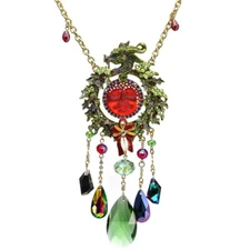 Kirks Folly Goddess Seaview Moon Dragon Ornament Necklace w free cuff bracelet