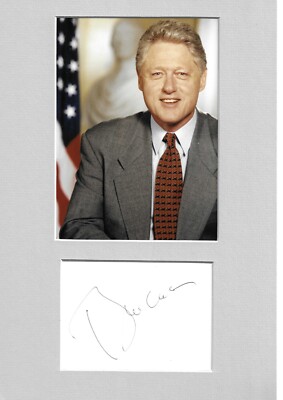 Bill Clinton USA Präsident 1993-2001 persönlich gesammelt Passepartout  20x29