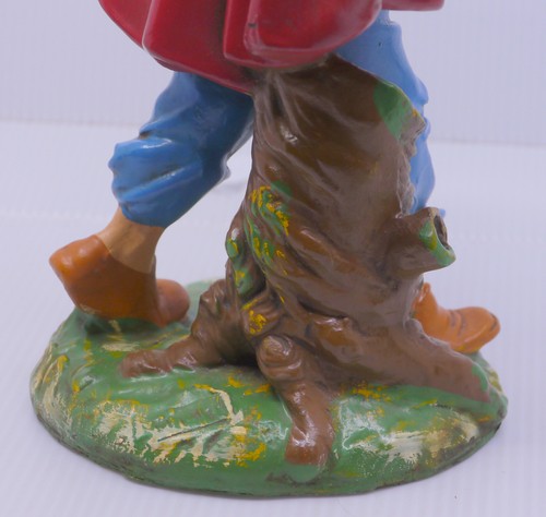 VINTAGE FONTANINI PAPER MACHE SHEPHERD WITH HORN, FLUTE NATIVITY FIGURE, 12-IN. - Picture 9 of 10
