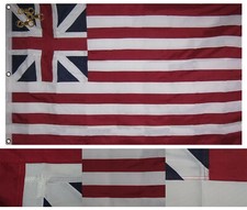 3x5 Embroidered Sewn Grand Union Synthetic Cotton Flag 3'x5' 3 Clips