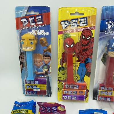 NEW! Lot of 7 VTG 90's 00's PEZ Dispensers Superheroes/Mixed