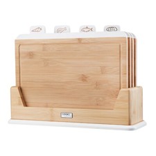 Cooks Professional Index Chopping Board Set | 4-Piece Bamboo | Durable and Easy