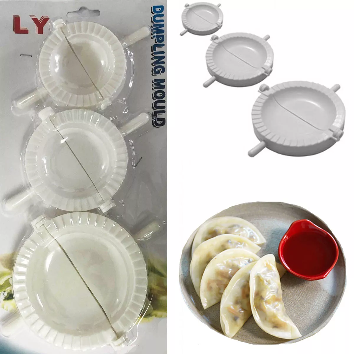 Plastic Manual 2 In 1 Dumpling Samosa Maker Momos Maker Machine