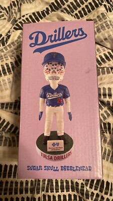 SUGAR SKULL BOBBLEHEAD TULSA DRILLERS LOS ANGELES DODGERS AA 7/28/2022