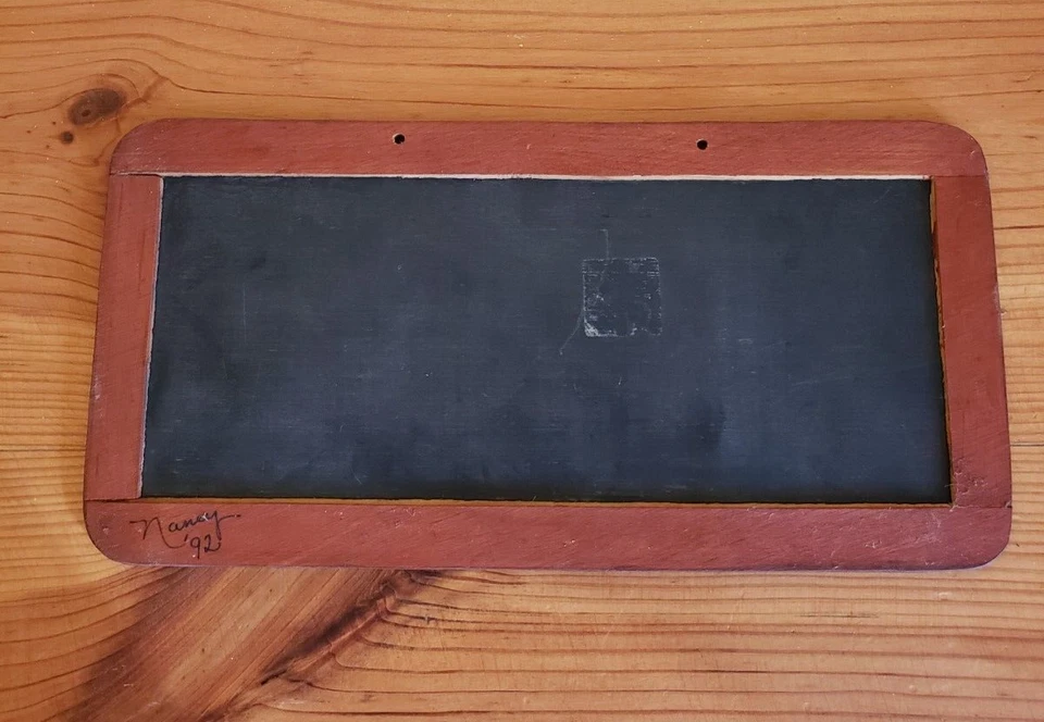 Rustic Country Hand Made Vintage Wooden Framed Sign " Bear Collector" Slate? - Image 2 of 2