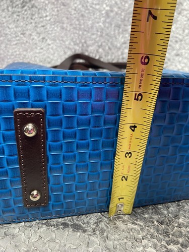 Dooney & Bourke LILLIANA Woven Embossed Blue Leather Shopper +Wristlet & Dustbag - Bild 23 von 24