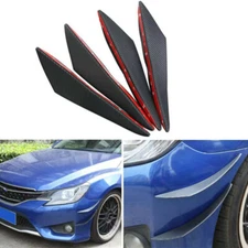 Car Universal Front Bumper Lip Diffuser Splitter Fins Body Spoiler Canards Chin