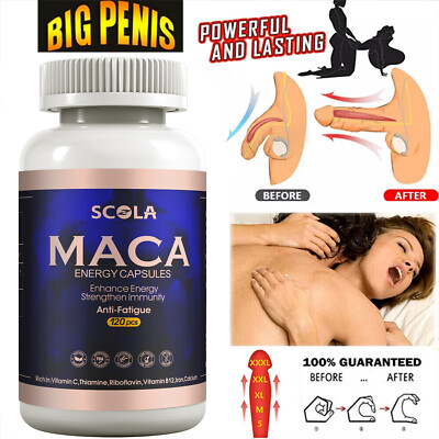 #1 BEST-MALE ENLARGER THICKER LONGER BIGGER 3'' GROWTH ENLARGEMENT 120 CAPSULES