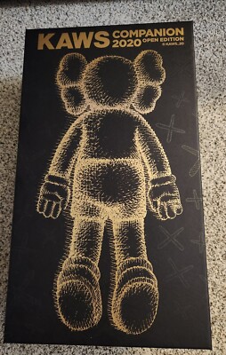 KAWS KAWSONE COMPANION 2020 BLACK VINYL FIGURE- DEADSTOCK 