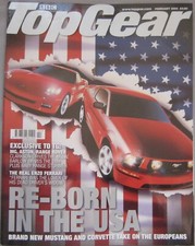 Top Gear magazine 02/2004 featuring Aston Martin, MG SV, Corvette, Pontiac, Ford