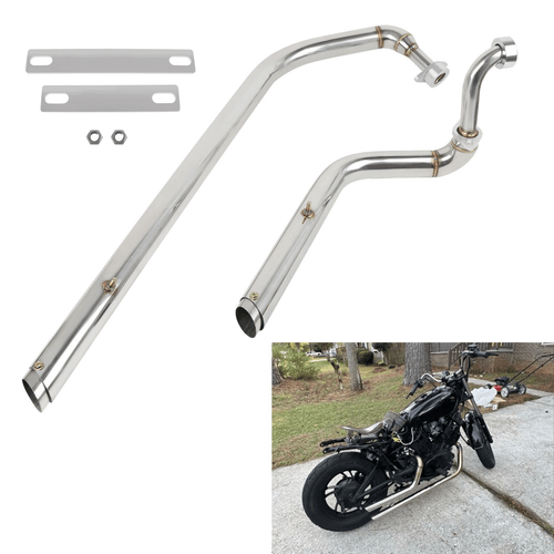 For Yamaha Virago 1100 750 XV750 XV1100 XV700 Exhaust Pipes System With Silencer - Picture 1 of 10