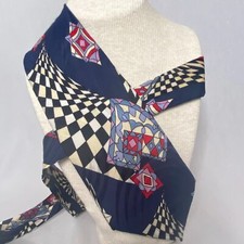 Guy LaRoche Silk Mens Neck Tie Textured Multicolored Abstract Geometric Design