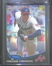 2013 Topps Chrome Black Refractor #219 Freddie Freeman No 75 of 100